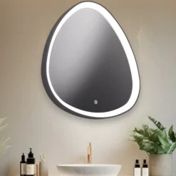 Vivida lifering bronzo specchio da bagno design touch led 25w 3000k