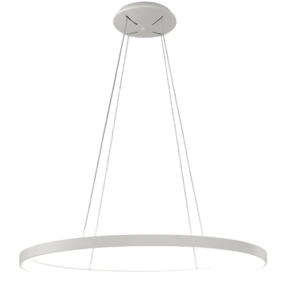 Vivida lifering-o lampadario moderno bianco led 50w 3000k 4000k ovale