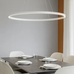 Vivida lifering-o lampadario moderno led bianco 80w 3000k 4000k ovale