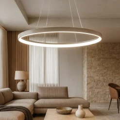 Vivida lifering-o lampadario moderno sabbia ovale led 50w 3000k 4000k