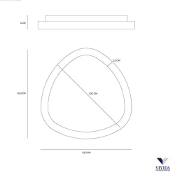Vivida lifering sabbia plafoniera a led 38w 3000k-4000k moderna
