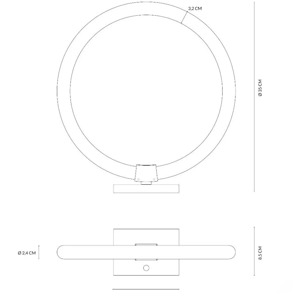 Vivida light line abat jour da comodino led 3000k dimmerabile
