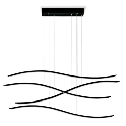 Vivida lil wave lampadario moderno led 3000k nero