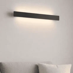 Vivida linea applique da parete nera led 3000k 75cm