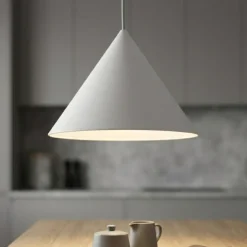 Vivida luminelle lampada a sospensione cono bianco