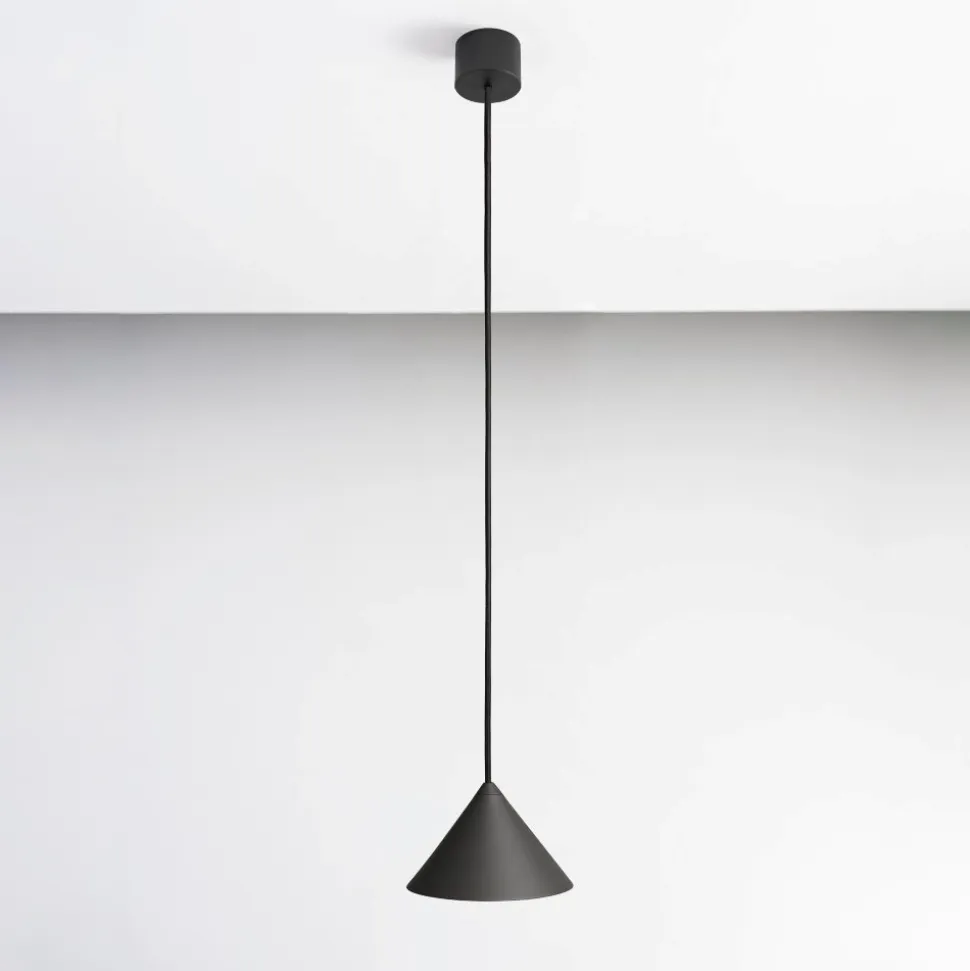 Vivida luminelle lampada a sospensione cono antracite moderno