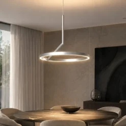 Vivida meridiana lampadario moderno titanio led 17w 3000k 4000k