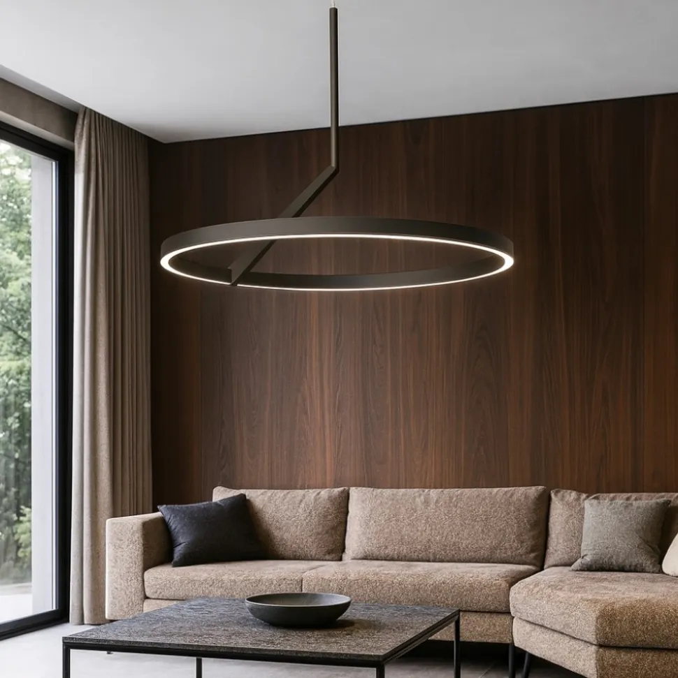 Vivida meridiana lampadario moderno led 44w 3000k 4000k bronzo
