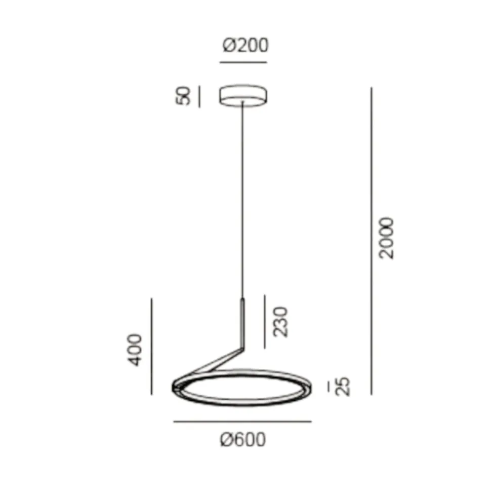 Vivida meridiana lampadario moderno led 44w 3000k 4000k bronzo