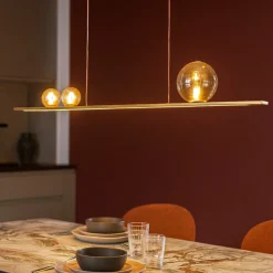 Vivida moonlight lampadario oro led 36w 3000k per cucina moderna