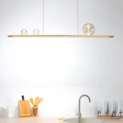 Vivida moonlight lampadario oro led 36w 3000k per cucina moderna