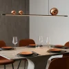 Vivida moonlight lampadario nero sfere vetro rame led 36w 3000k