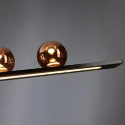 Vivida moonlight lampadario nero sfere vetro rame led 36w 3000k