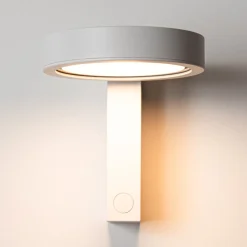 Vivida noxis applique da comodino orientabile bianca led dimmerabile presa usb