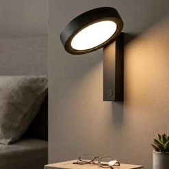Vivida noxis applique da comodino orientabile antracite led cct dimmerabile presa usb