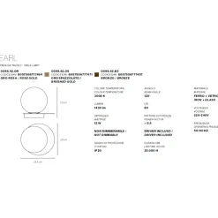 Vivida pearl abat-jour lampada da comodino oro led 12w 3000k