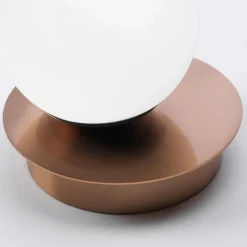 Vivida pearl abat-jour lampada bronzo led 8w 3000k per camera da letto