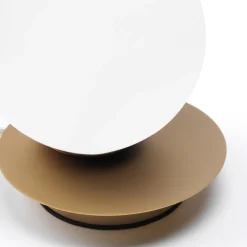Vivida pearl abat-jour moderna da comodino oro sfera vetro bianco led 8w 3000k