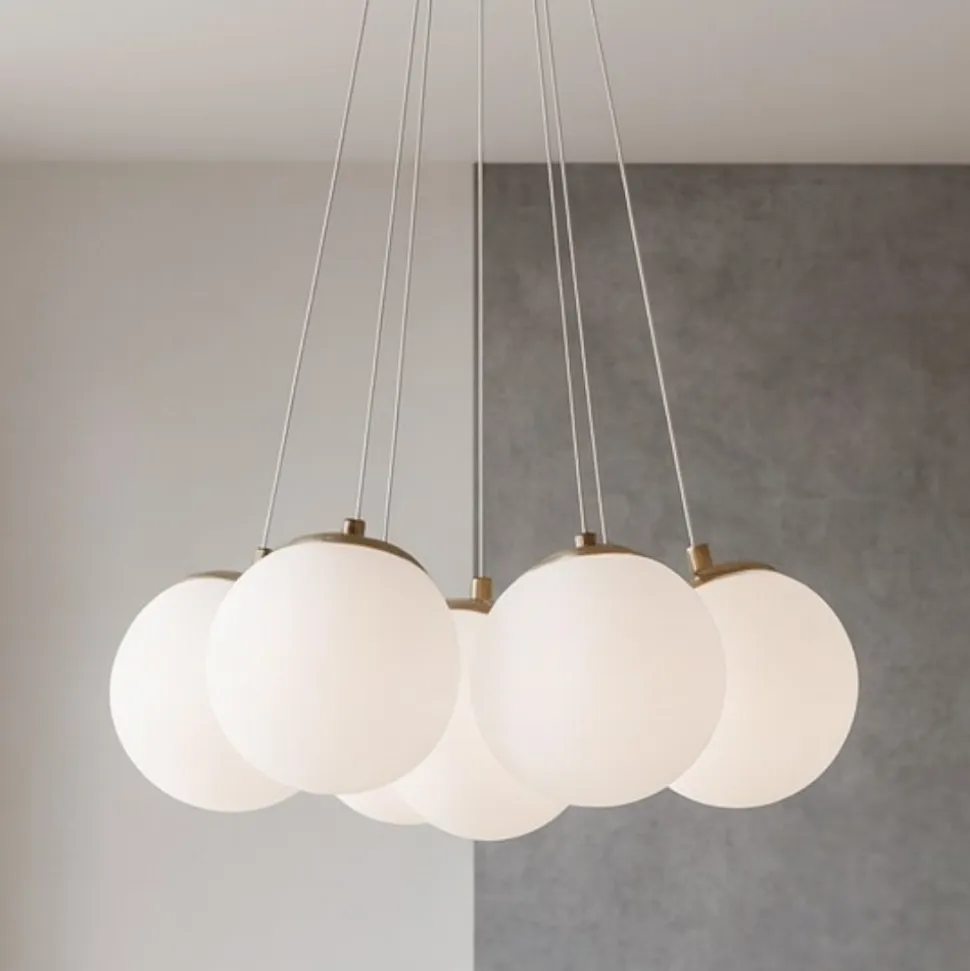 Vivida pearl lampadario oro rosa sfere di vetro per soggiorno