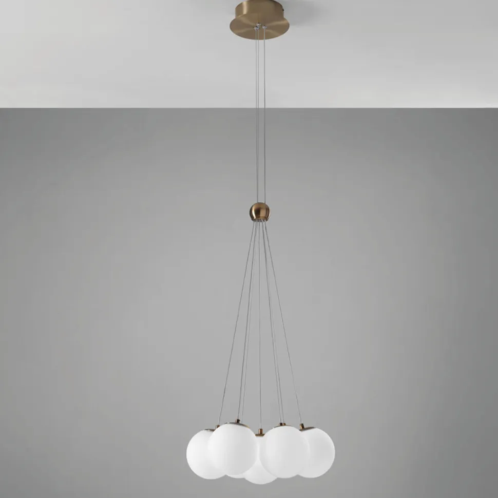 Vivida pearl lampadario oro rosa sfere di vetro per soggiorno