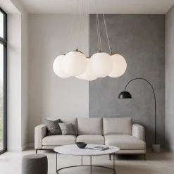 Vivida pearl lampadario oro rosa sfere di vetro per soggiorno
