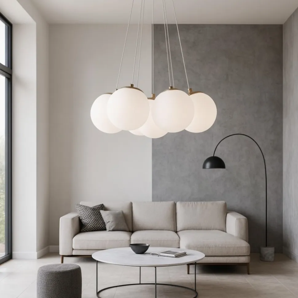 Vivida pearl lampadario oro rosa sfere di vetro per soggiorno