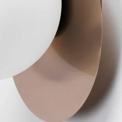 Vivida pearl oro rosa applique led 12w 3000k sfera vetro bianco