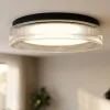 Vivida pilastro plafoniera classica vetro ovale trasparente led cct dimmerabile