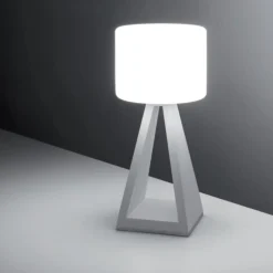 Vivida pup glass lampade da comodino moderne led 7w 3000k touch dimmer vetro bianco