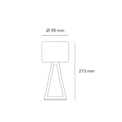 Vivida pup glass lampade da comodino moderne led 7w 3000k touch dimmer vetro bianco