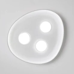 Vivida reloaux plafoniera in ceramica luci led bianca ovale