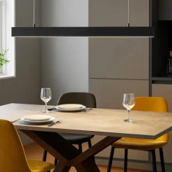 Vivida segmento nero lampadario per soggiorno moderna nero led 36w cct