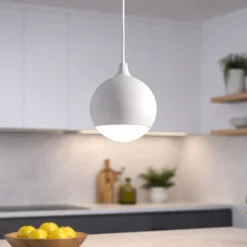 Vivida shallow lampada a sospensione per cucina bianca led 3000k