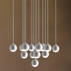 Vivida shallow lampadario a cascata per salotto led 3000k bianco