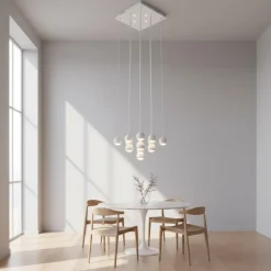 Vivida shallow lampadario a cascata per salotto led 3000k bianco