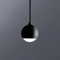 Vivida shallow lampadario moderno led 3000k 4 luci sfere nere