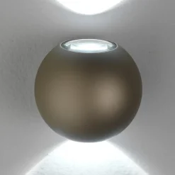 Vivida sky fall lens applique doppia luce led 3w 3000k 4000k sfera sabbia dimmerabile