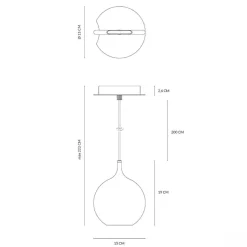 Vivida smash lampada a sospensione bianca led 3000k