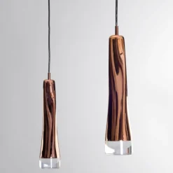 Vivida twist lampadario moderno led 18w 3000k oro rosa