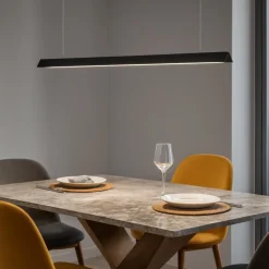 V-line sp ideal lux lampadario moderno nero led 20w 3000k