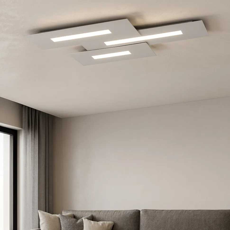 Wally top light plafoniera da cucina grigio moderna rettangolare