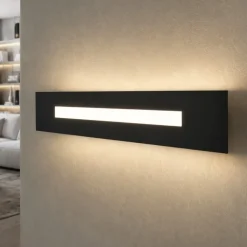 Wally toplight applique led 30w nero moderna