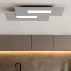 Wally top light plafoniera moderna grigio per ufficio