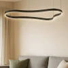 Waves-2 sp ideal lux lampadario moderno nero led