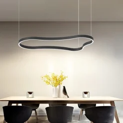Waves-2 sp ideal lux lampadario moderno nero led