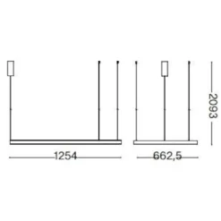 Waves-2 sp ideal lux lampadario moderno nero led