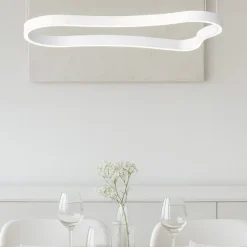 Waves-1 sp ideal lux lampadario moderno bianco led 94cm