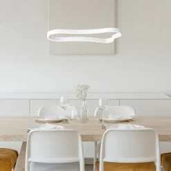 Waves-1 sp ideal lux lampadario moderno bianco led 94cm