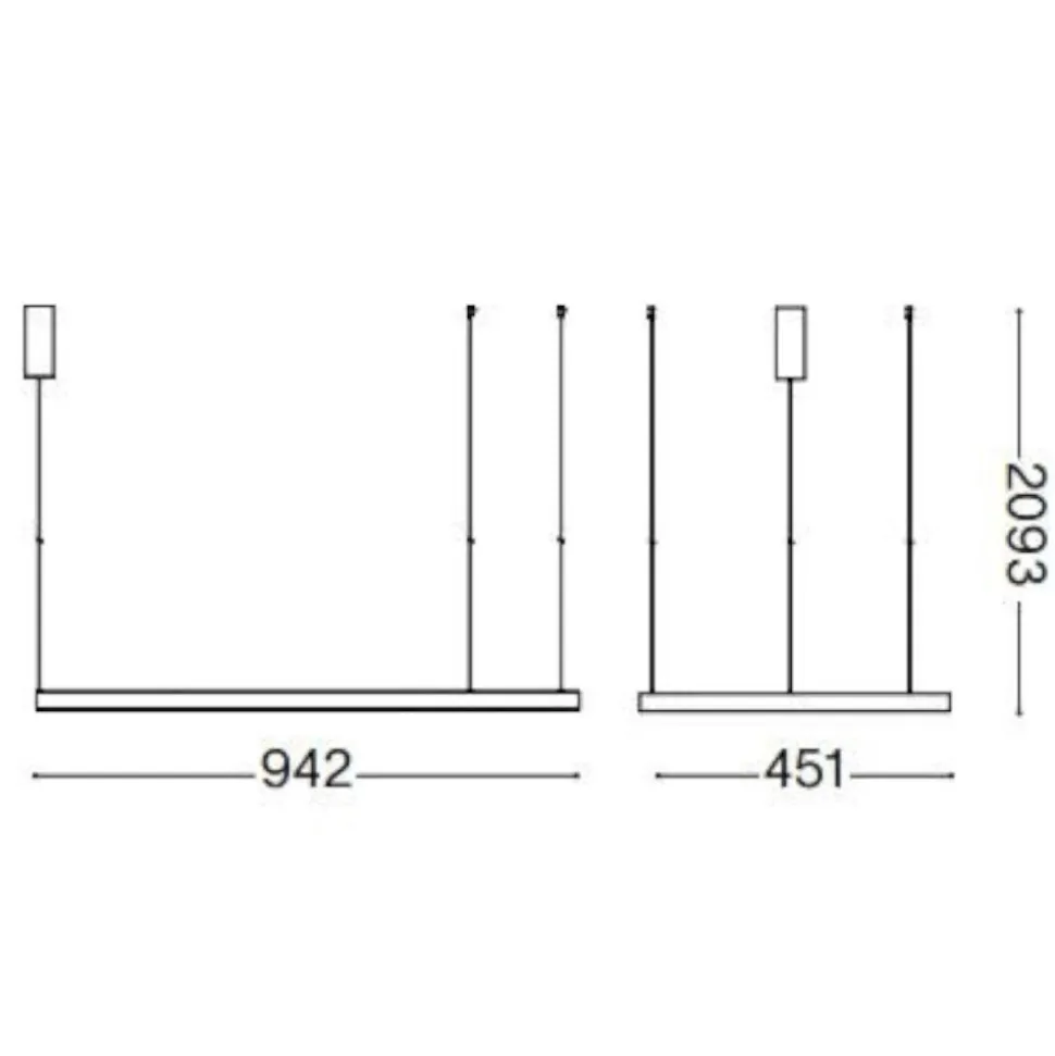 Waves-1 sp ideal lux lampadario moderno bianco led 94cm