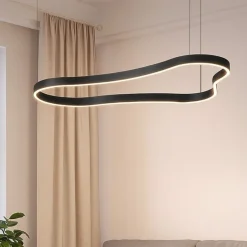 Waves-3 sp ideal lux lampadario moderno nero led 3000k 155cm